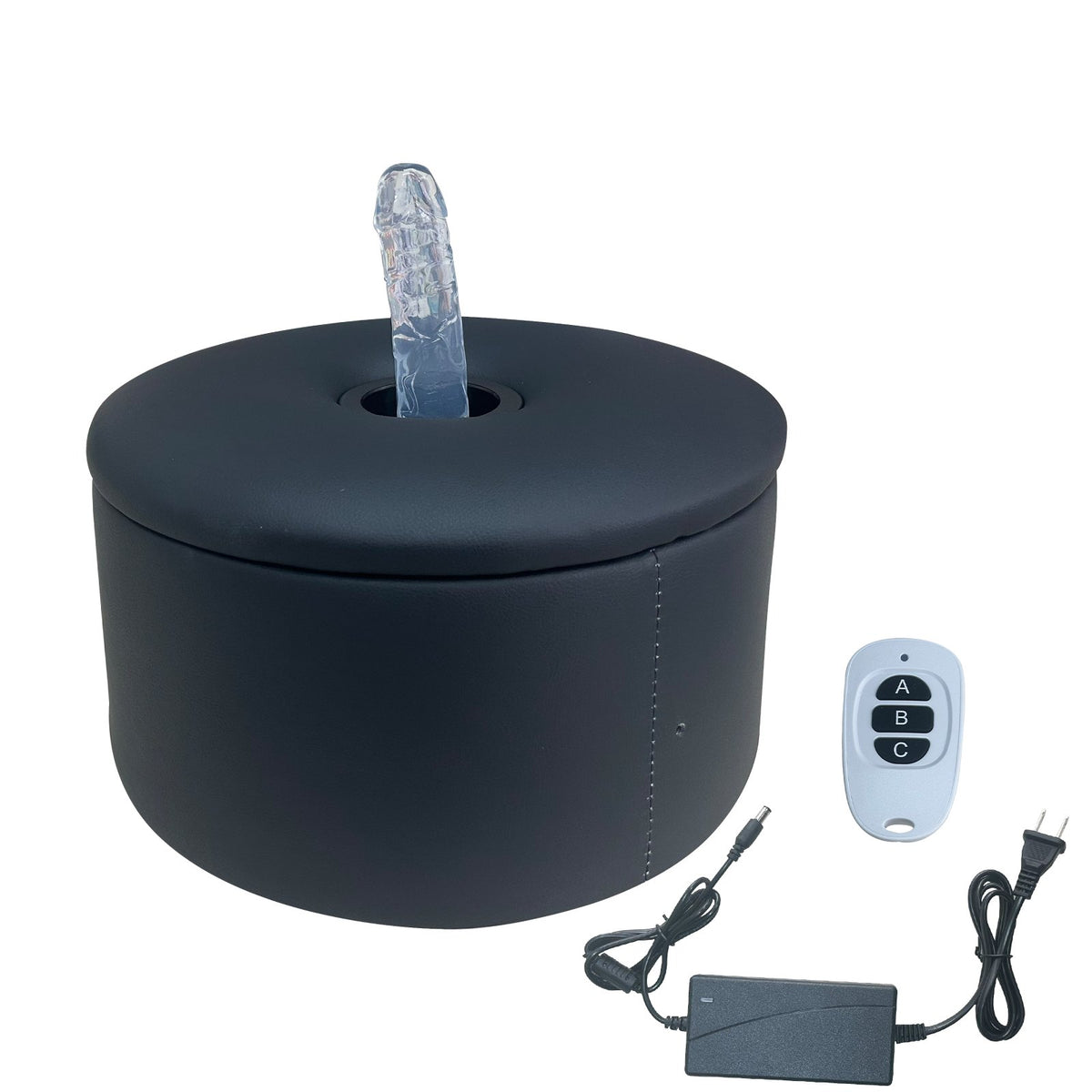 Black thrusting stool sex machine with remote control, photo 1