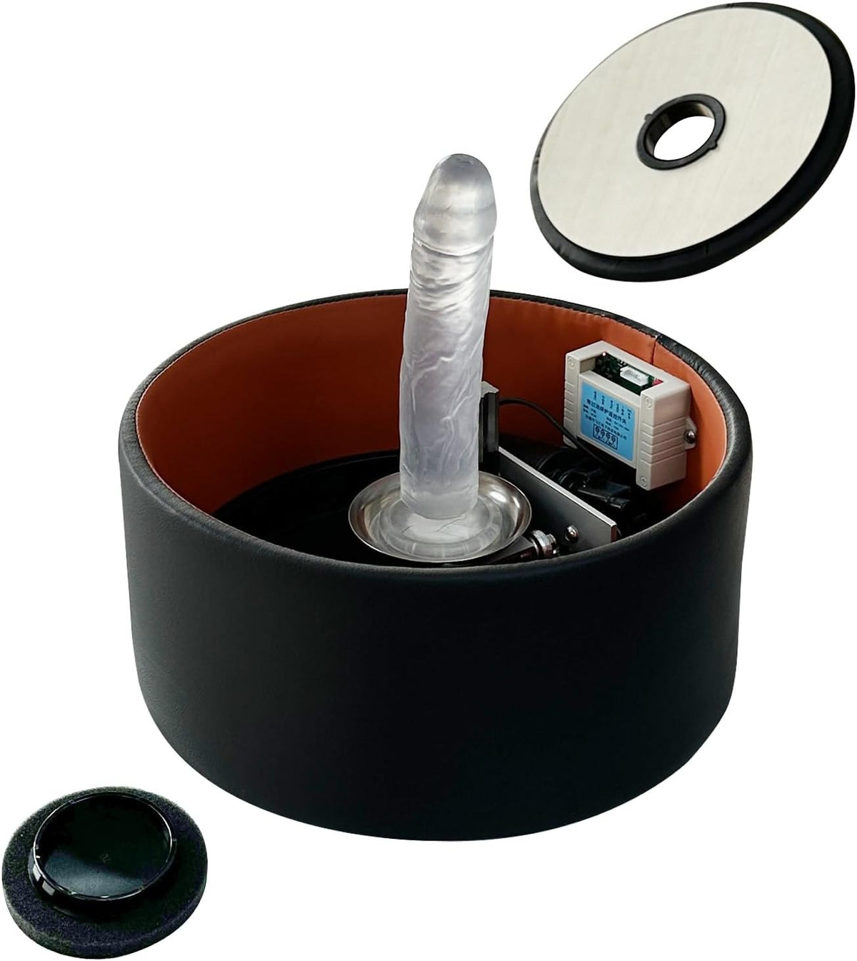 Black thrusting stool sex machine with remote control, photo 8