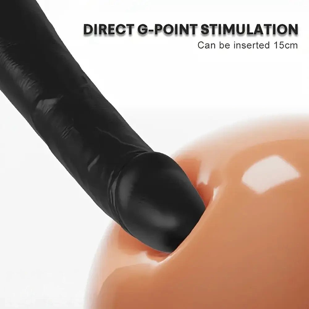 Black vibrating realistic dildo, photo 7