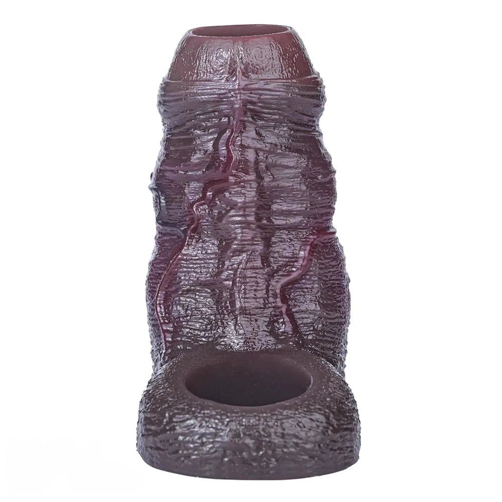 Black silicone wearable penis sleeve, photo 10