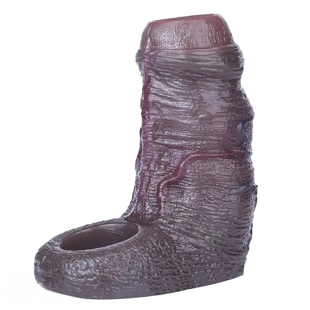 Black silicone wearable penis sleeve, photo 14