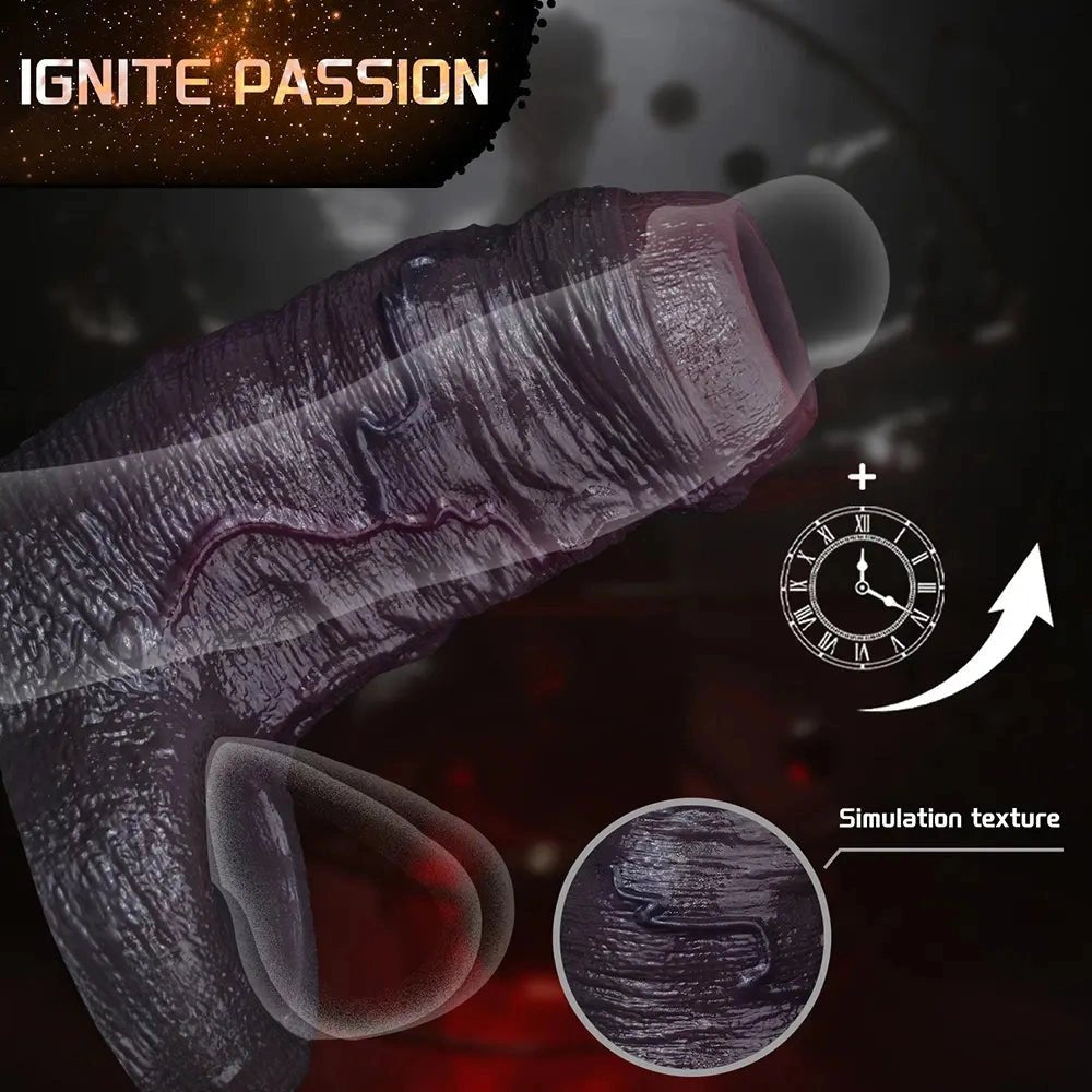 Black silicone wearable penis sleeve, photo 2