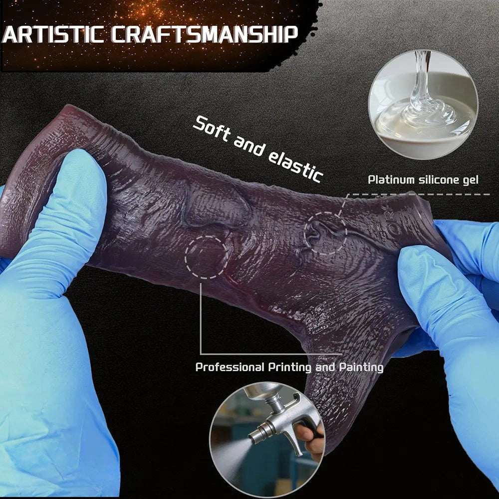 Black silicone wearable penis sleeve, photo 3