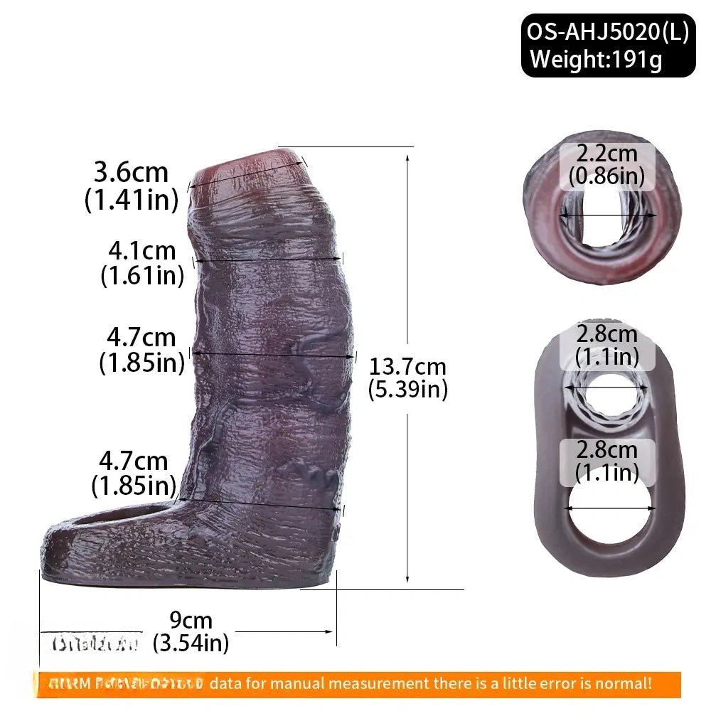 Black silicone wearable penis sleeve, photo 7