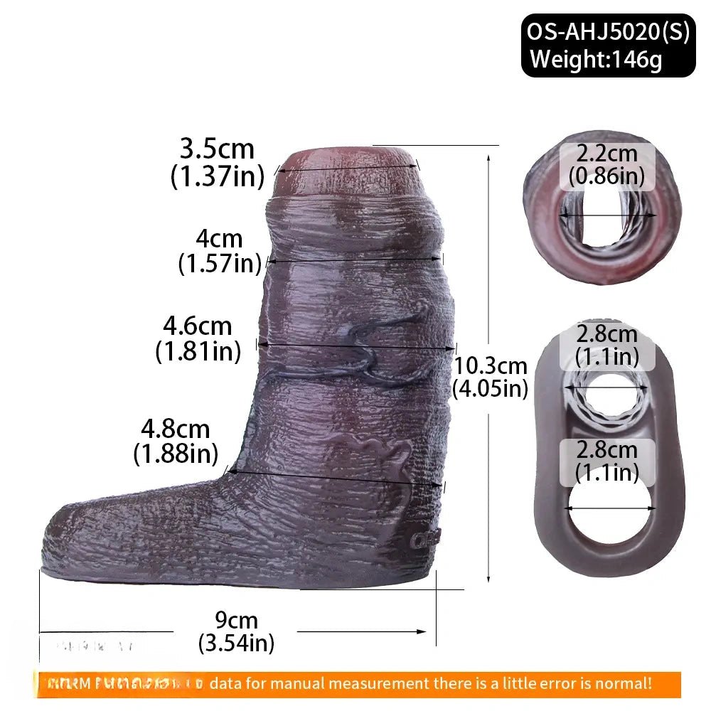Black silicone wearable penis sleeve, photo 8
