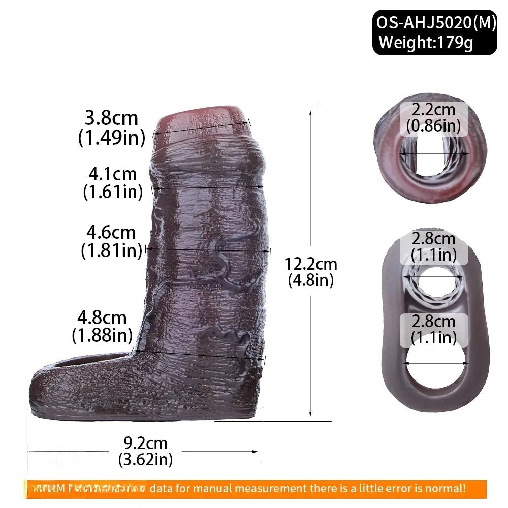 Black silicone wearable penis sleeve, photo 9