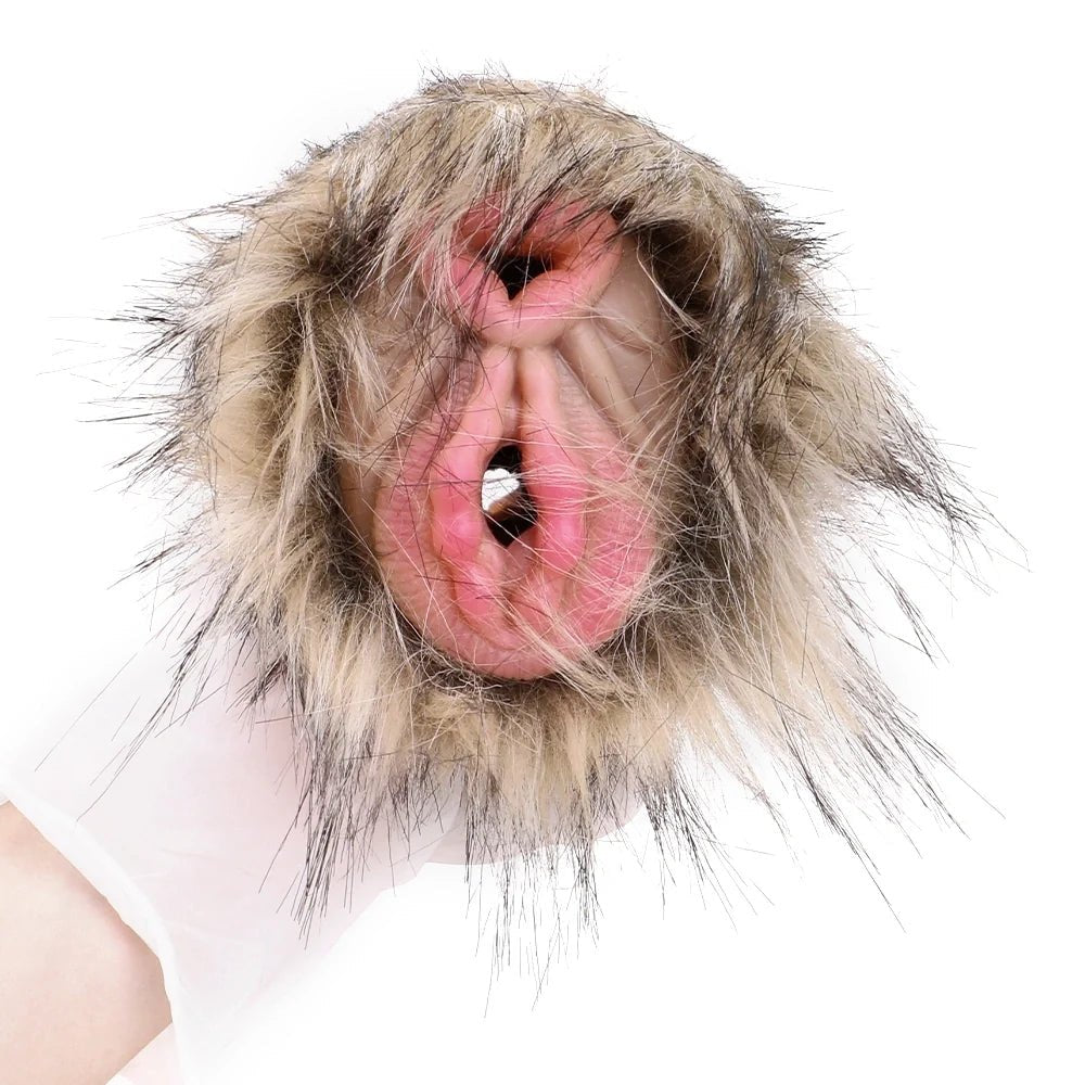 Blond fur dual entry furry masturbator, photo 7