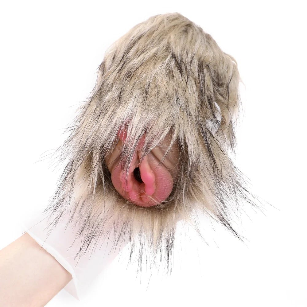 Blond fur dual entry furry masturbator, photo 8