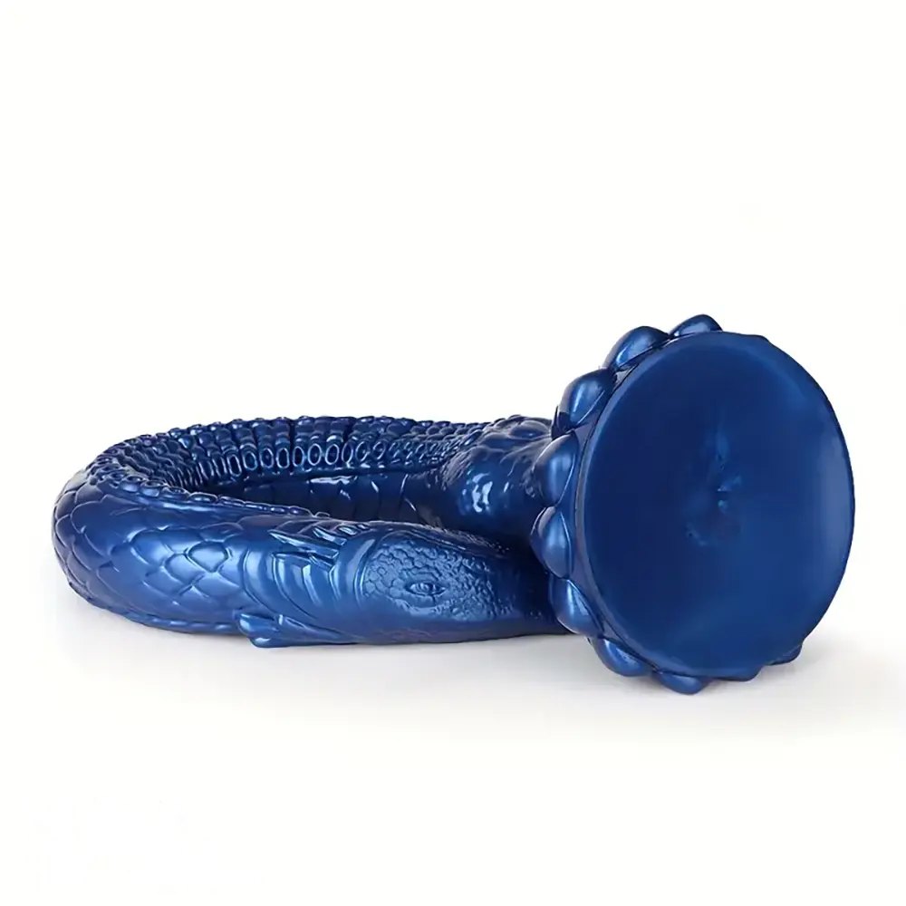 Blue scaled eel tentacle silicone dildo, photo 2