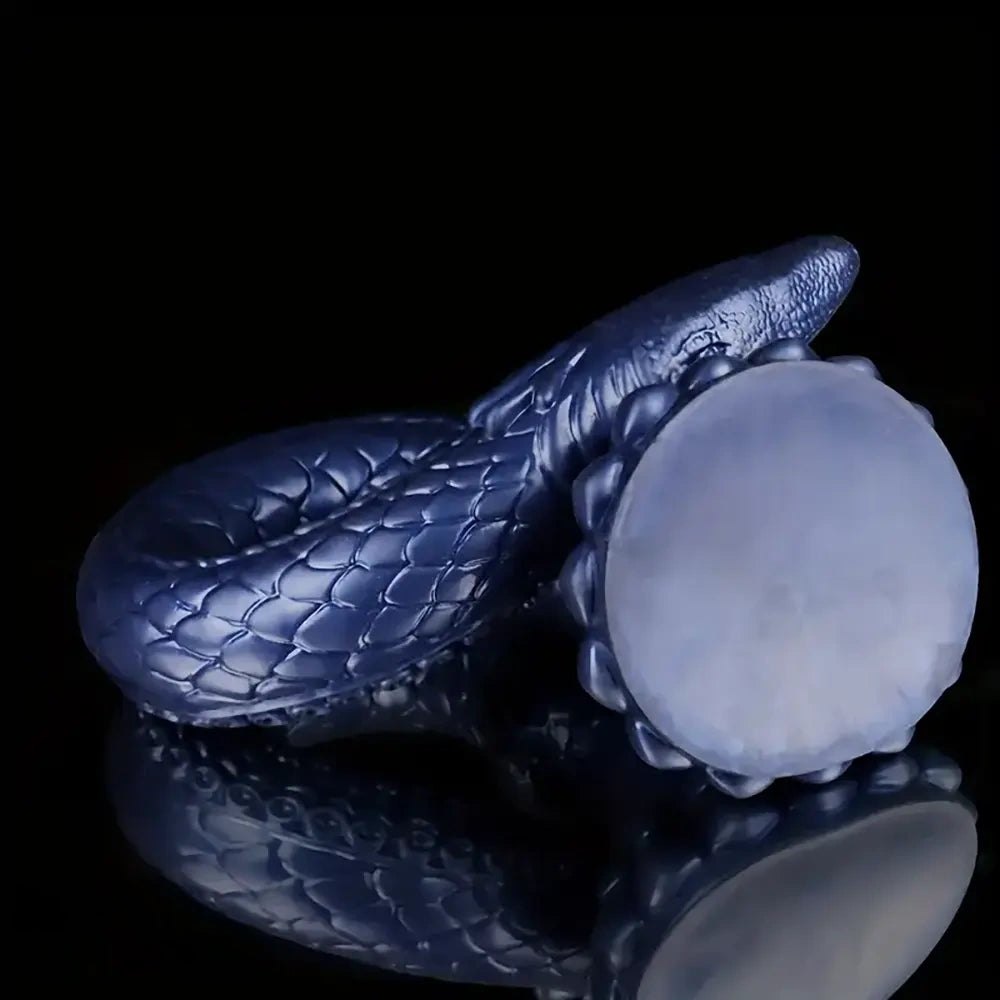Blue scaled eel tentacle silicone dildo, photo 3