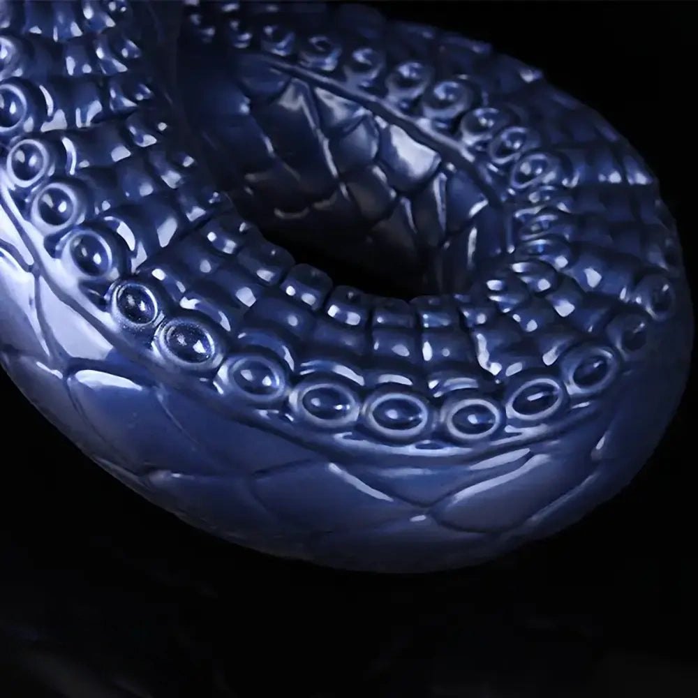 Blue scaled eel tentacle silicone dildo, photo 5