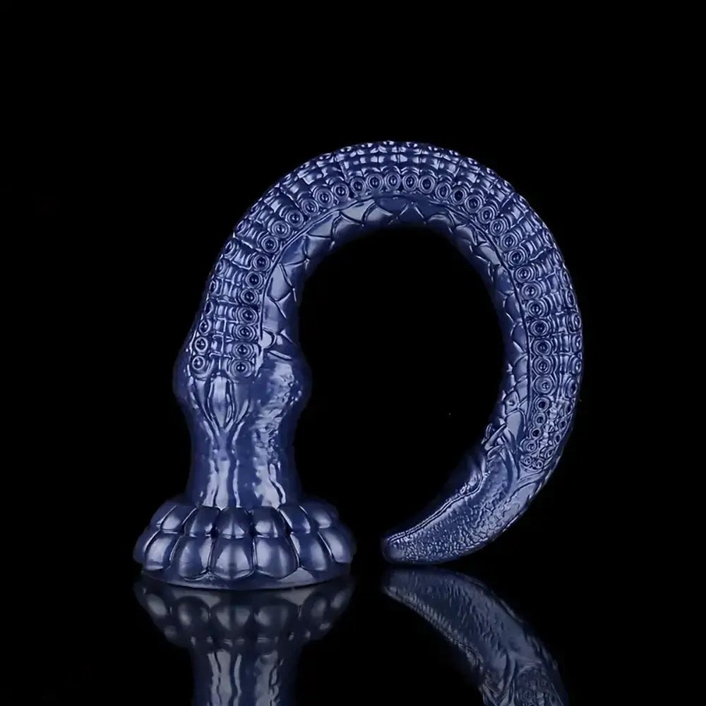 Blue scaled eel tentacle silicone dildo, photo 7