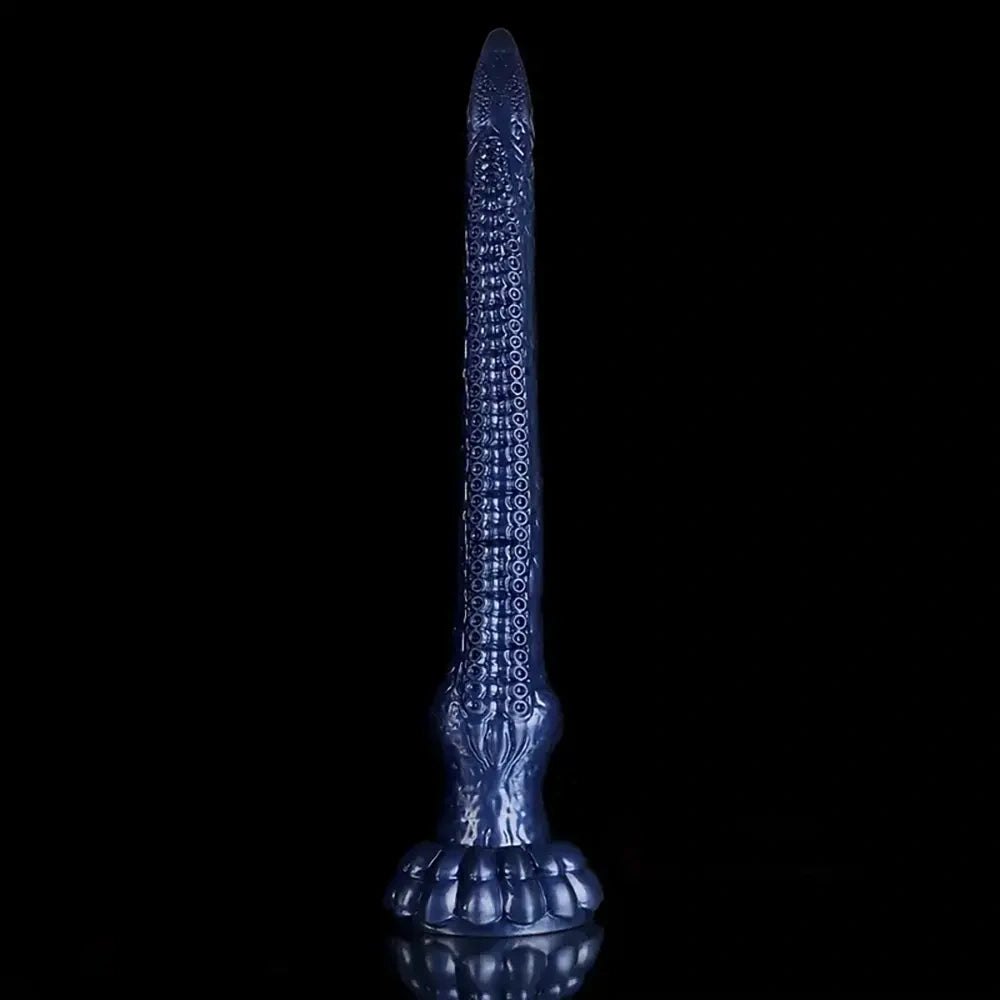 Blue scaled eel tentacle silicone dildo, photo 9