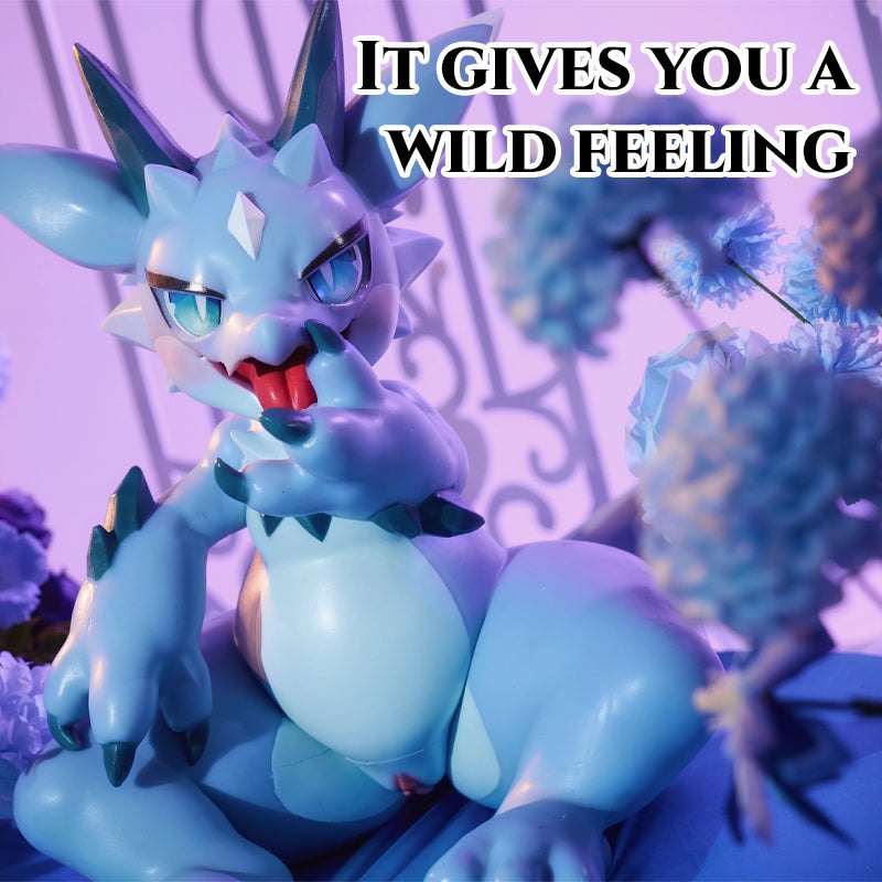 Blue ice dragon fantasy creature sex doll, photo 5