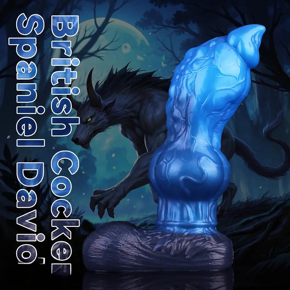 Blue silicone animal knot dildo, photo 2