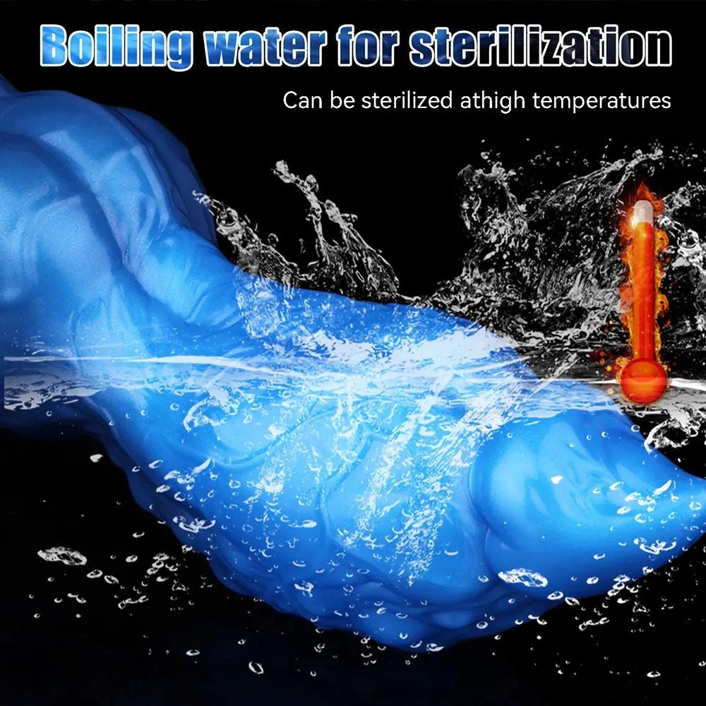 Blue silicone animal knot dildo, photo 7