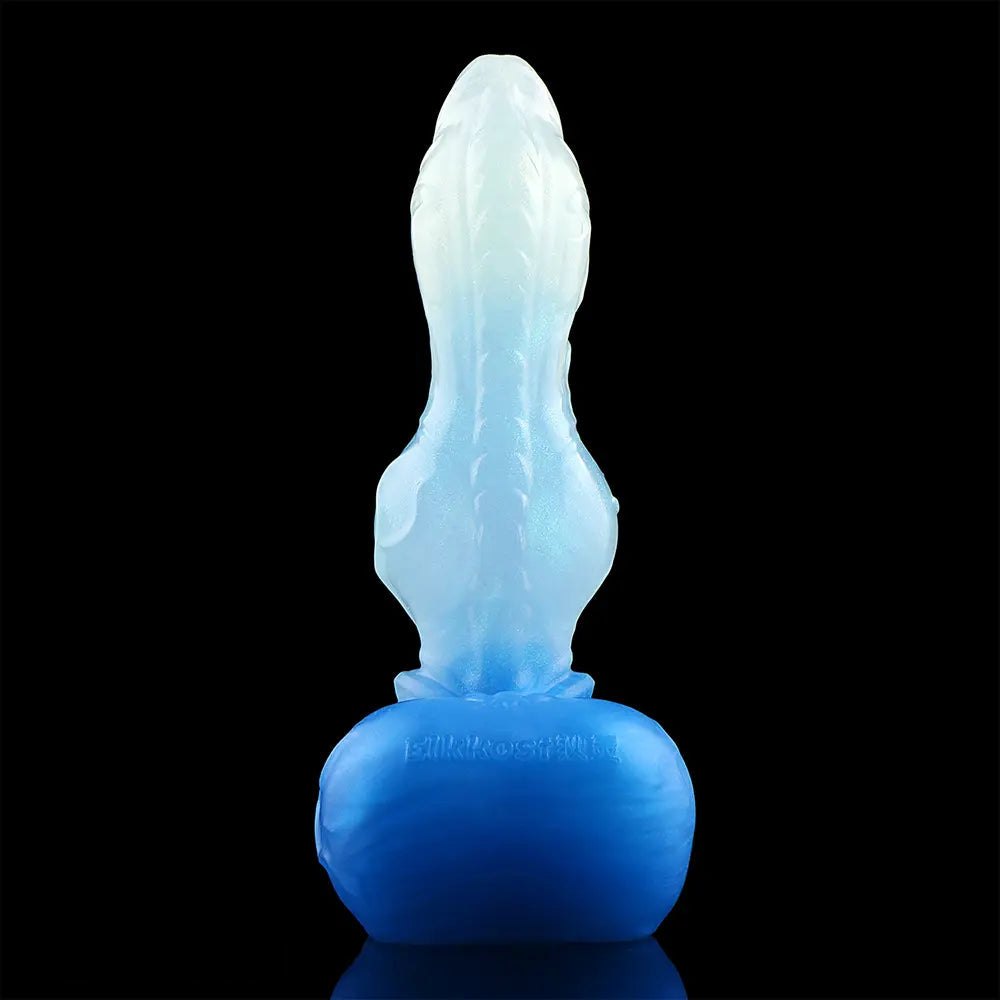 Blue and white knotted animal dildo, photo 10