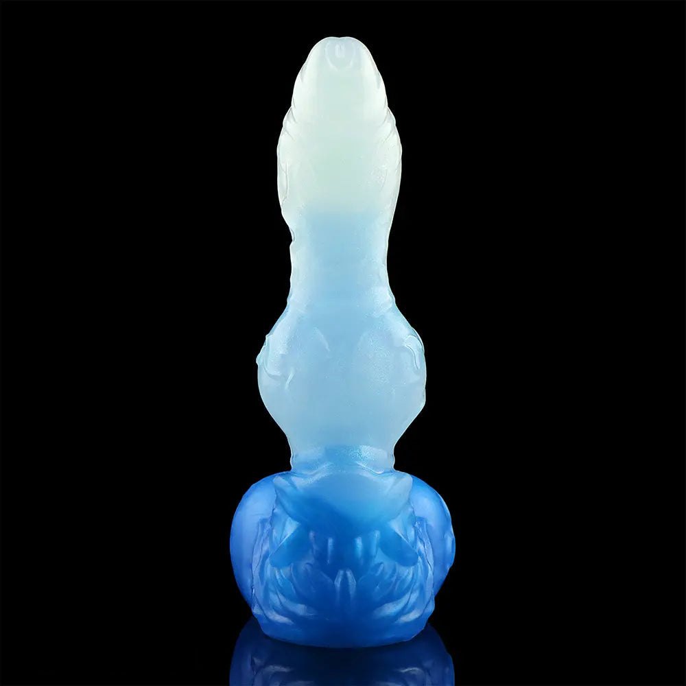 Blue and white knotted animal dildo, photo 14