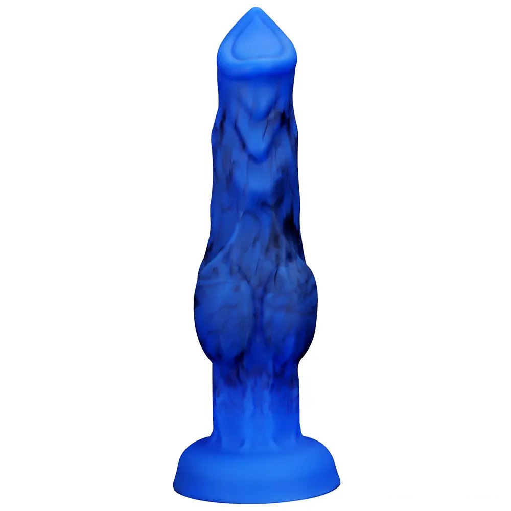 Blue knotted dog fantasy dildo, photo 1