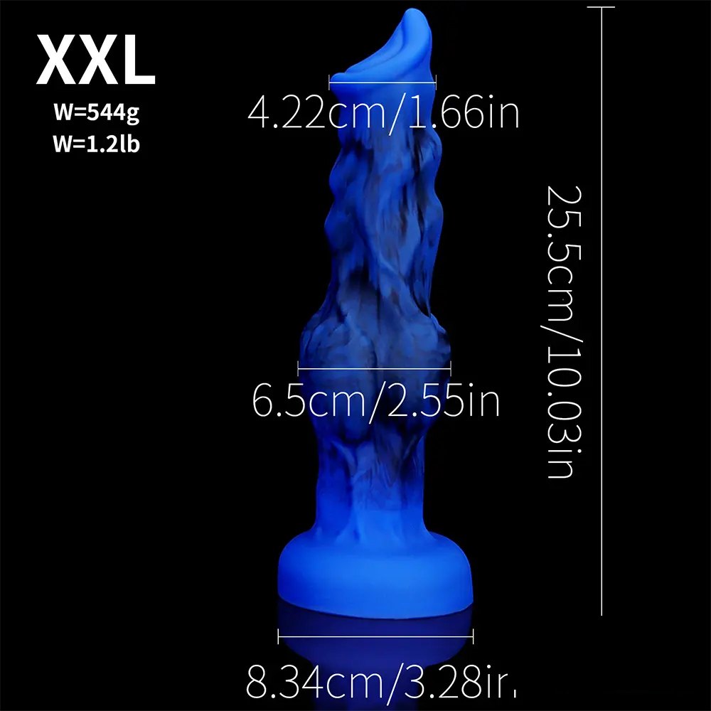 Blue knotted dog fantasy dildo, photo 10