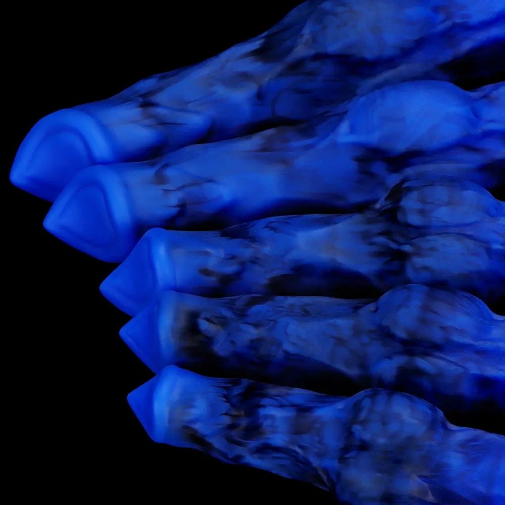 Blue knotted dog fantasy dildo, photo 4