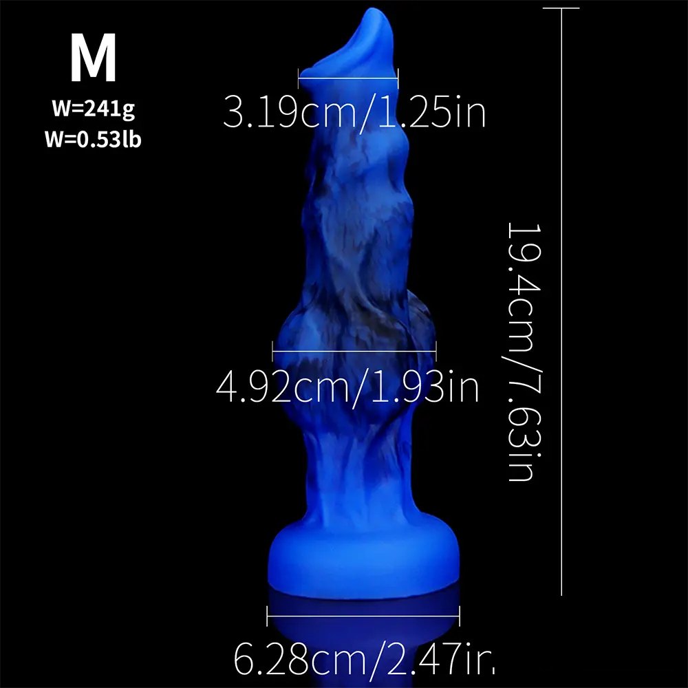 Blue knotted dog fantasy dildo, photo 7