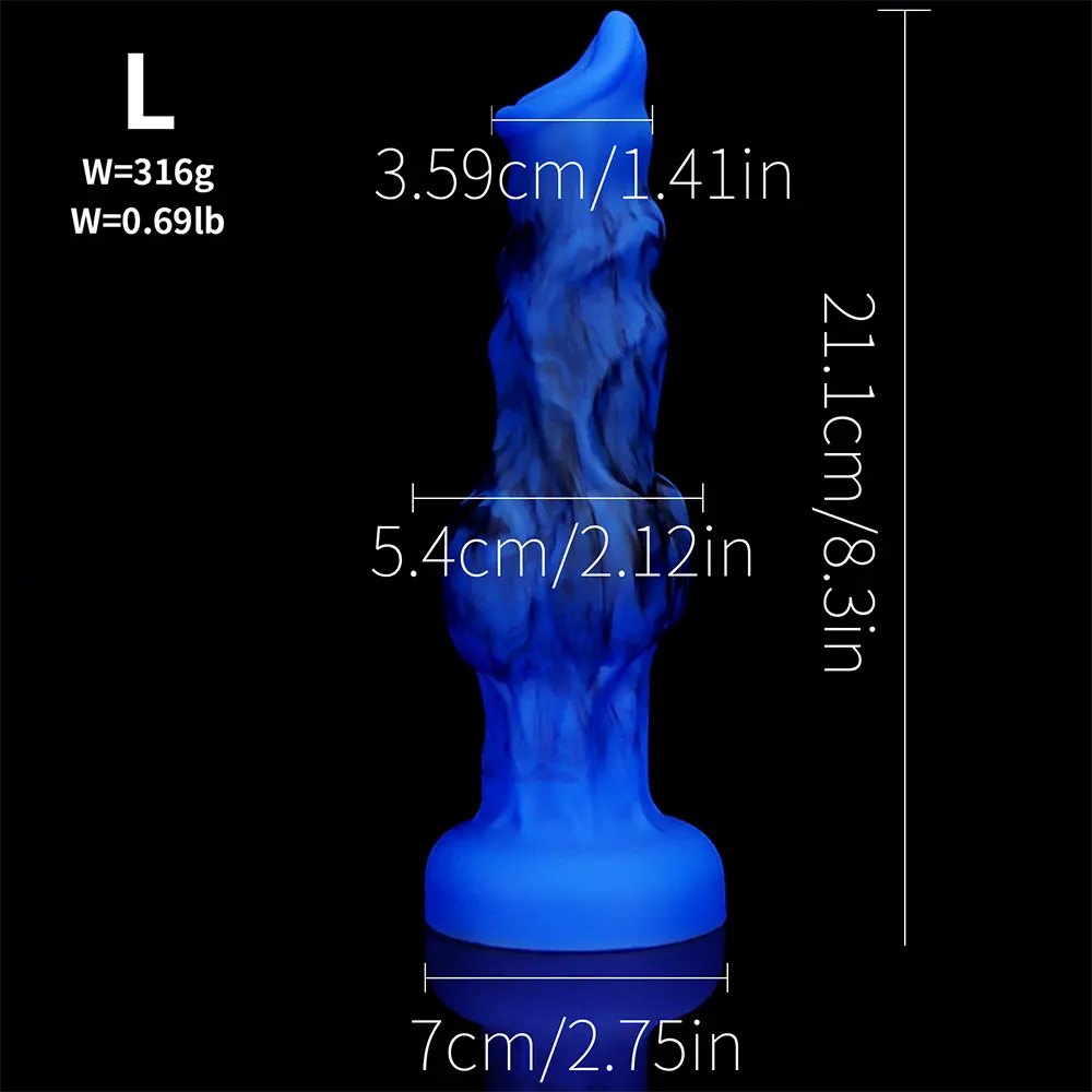 Blue knotted dog fantasy dildo, photo 8