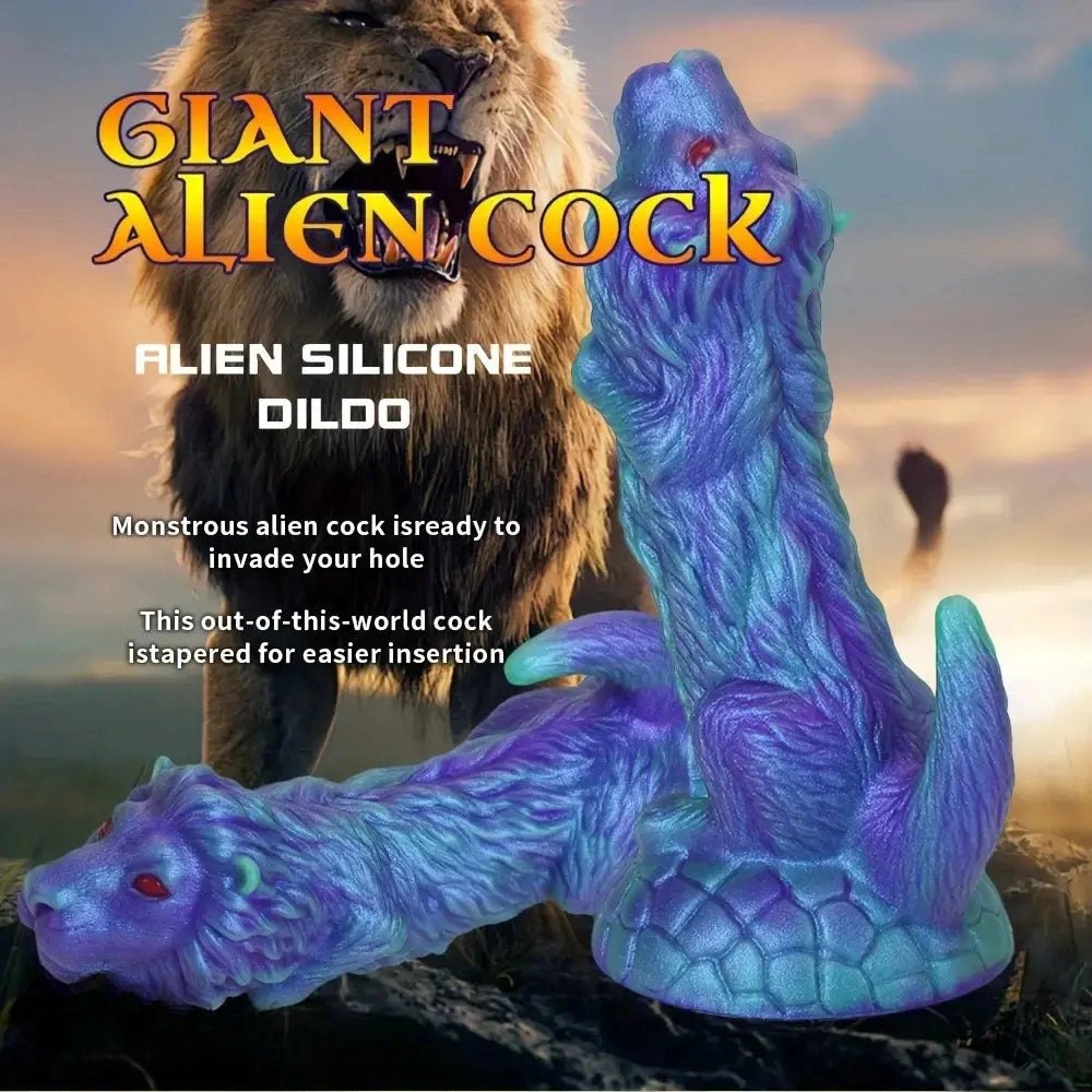 Blue lion animal dildo, photo 2