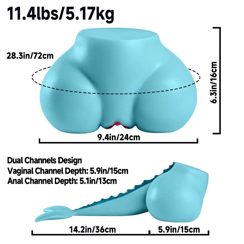 Light blue mermaid tail fantasy torso toy, photo 3