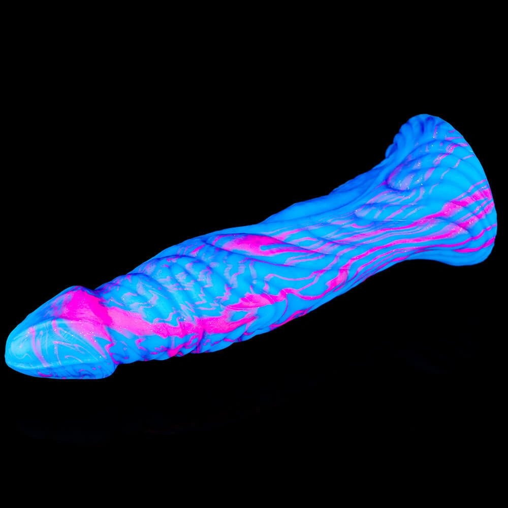 Marbled silicone fantasy dildo, photo 2