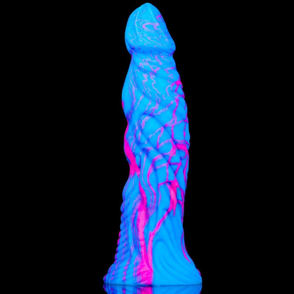 Marbled silicone fantasy dildo, photo 4