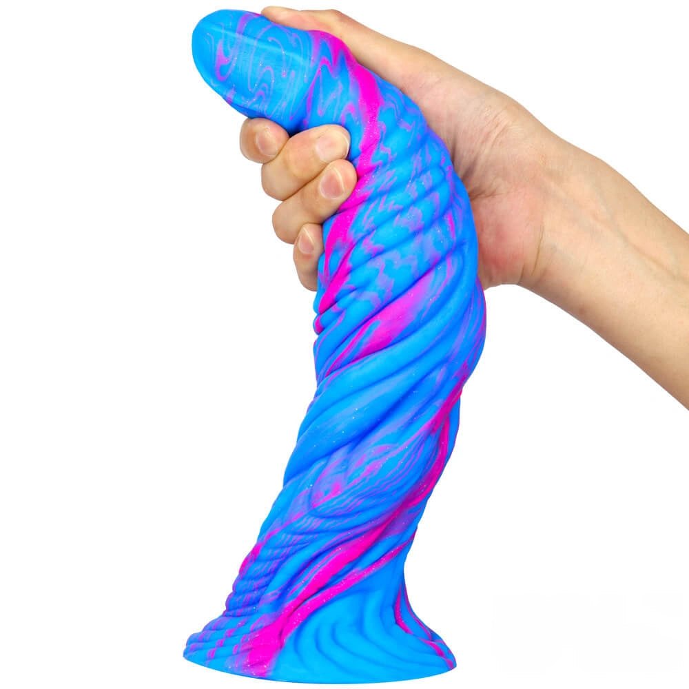 Marbled silicone fantasy dildo, photo 6