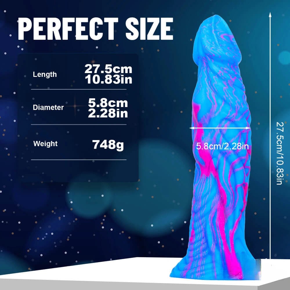 Marbled silicone fantasy dildo, photo 8