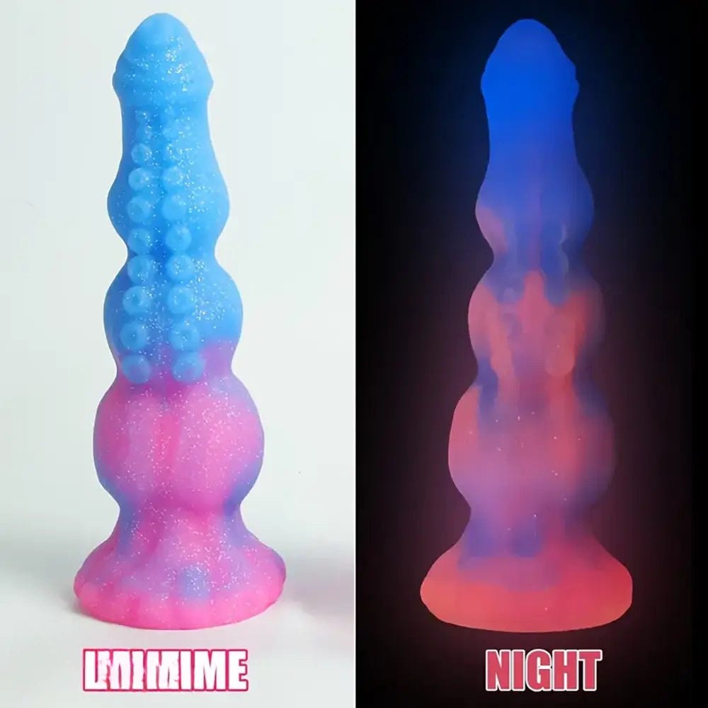 Blue and pink ombre silicone tentacle dildo, photo 6