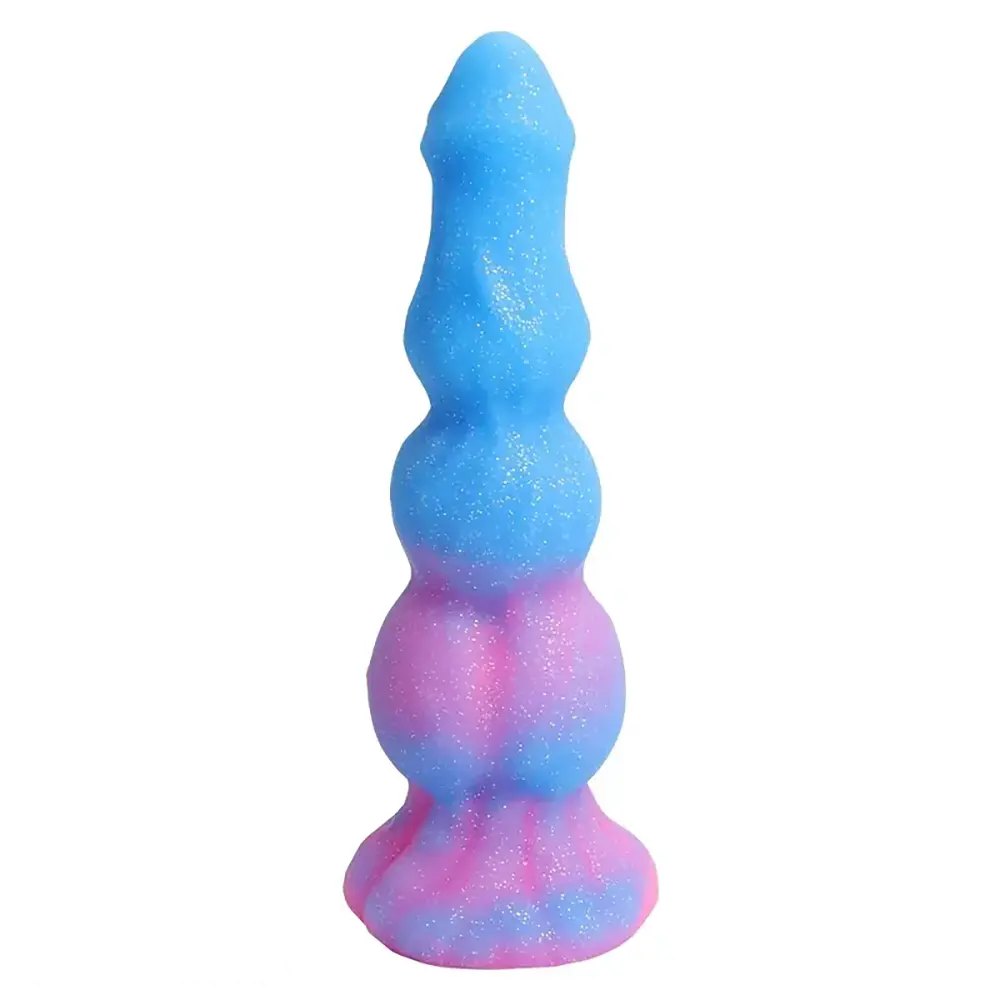 Blue and pink ombre silicone tentacle dildo, photo 7