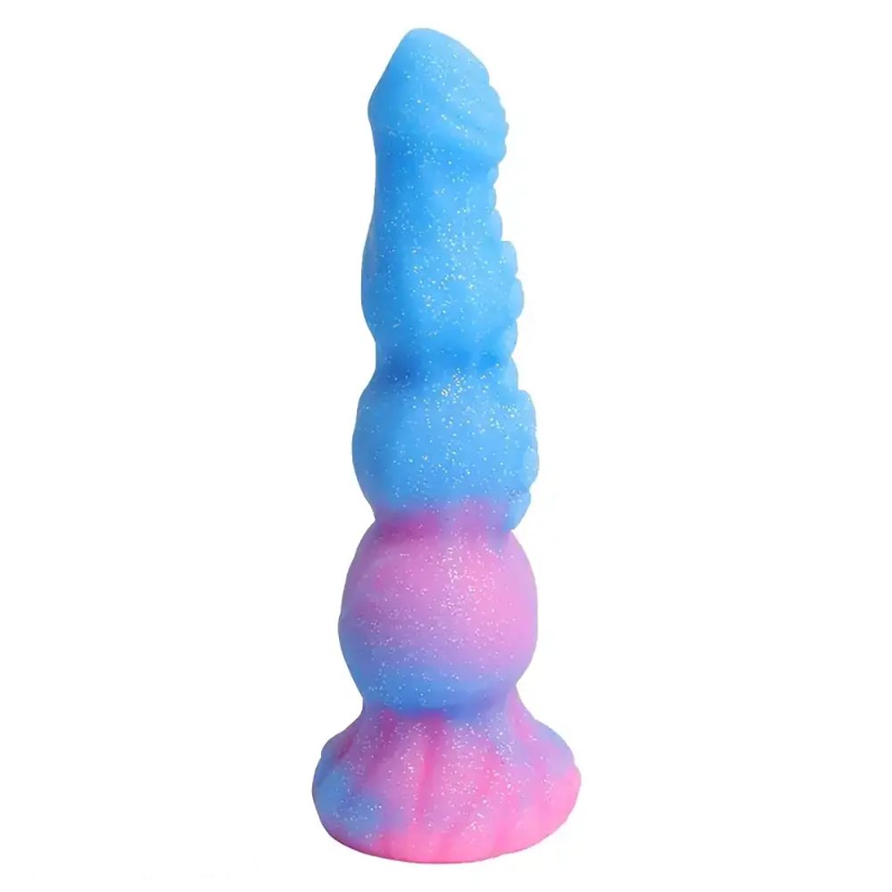 Blue and pink ombre silicone tentacle dildo, photo 8
