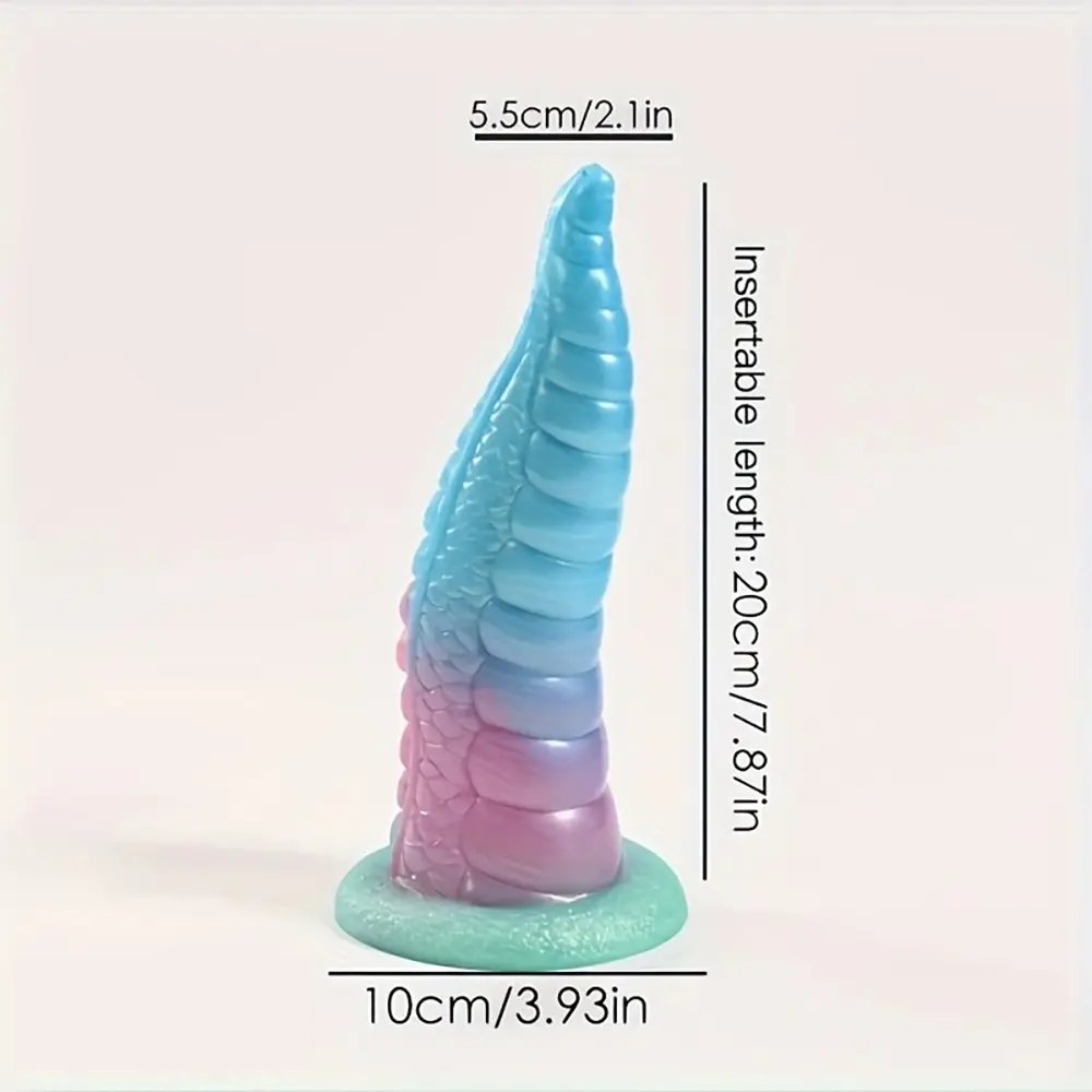Blue and pink tentacle fantasy dildo, photo 2