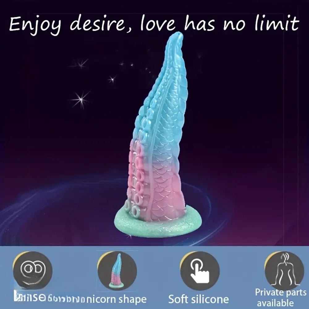 Blue and pink tentacle fantasy dildo, photo 3