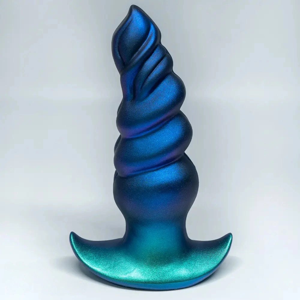 Blue ridged knot anal plug, photo 2