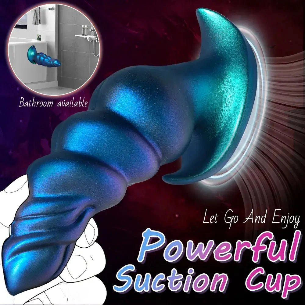 Blue ridged knot anal plug, photo 8