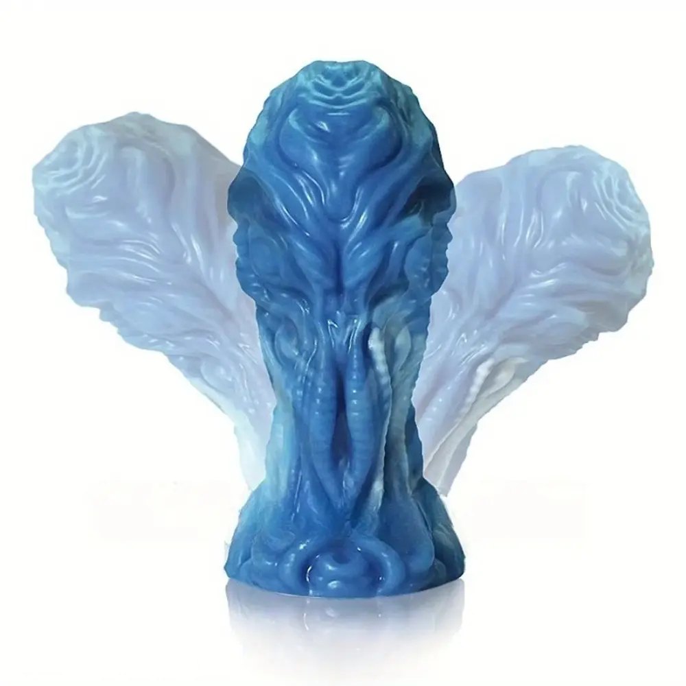 Blue silicone alien creature dildo, photo 5