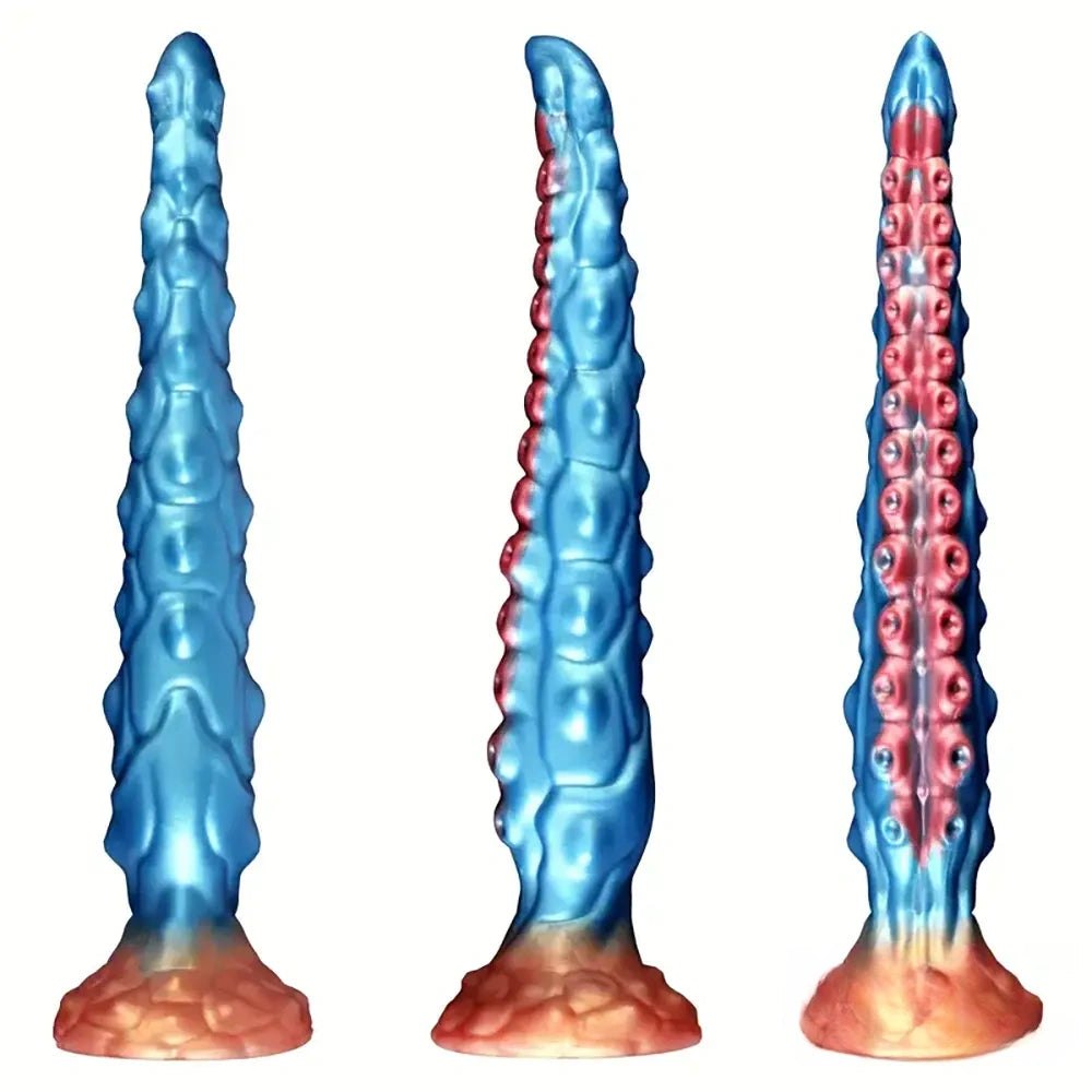Tentacle textured fantasy silicone dildo, photo 1
