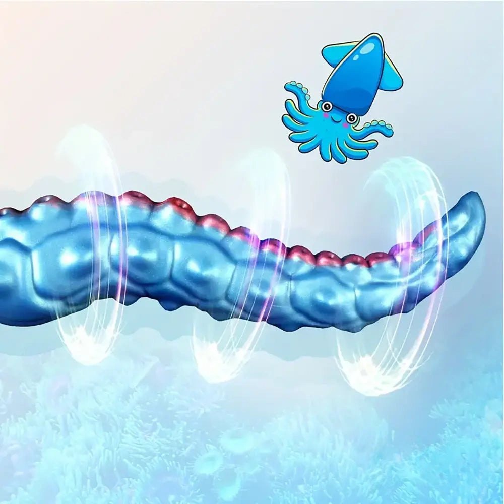 Tentacle textured fantasy silicone dildo, photo 4