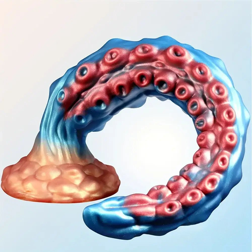 Tentacle textured fantasy silicone dildo, photo 5