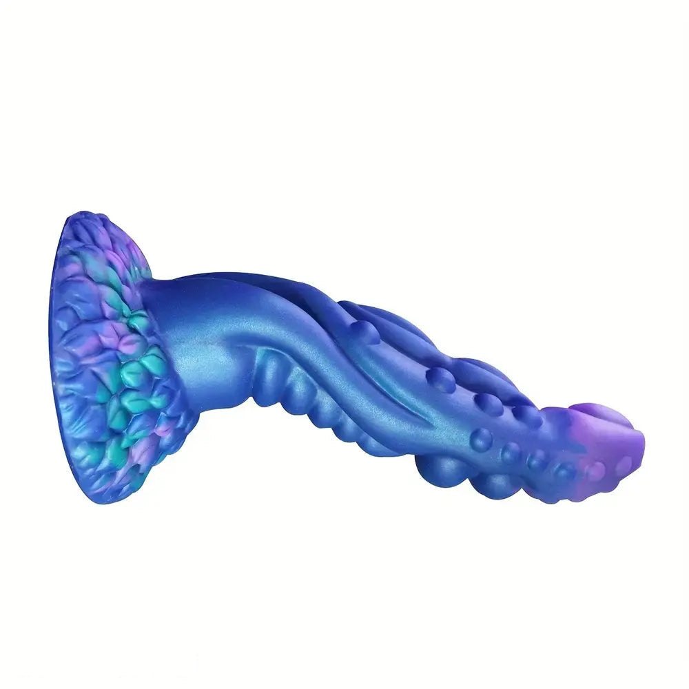 Blue spiked fantasy silicone dildo, photo 3