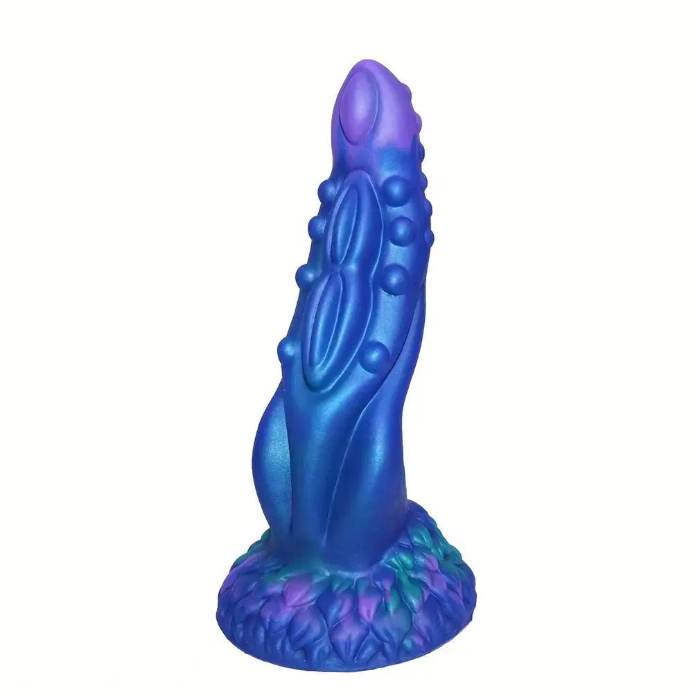 Blue spiked fantasy silicone dildo, photo 6