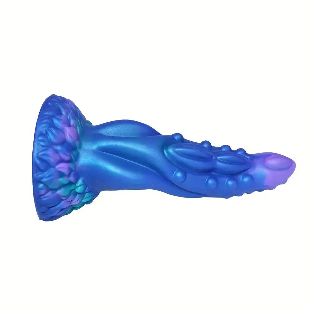 Blue spiked fantasy silicone dildo, photo 8