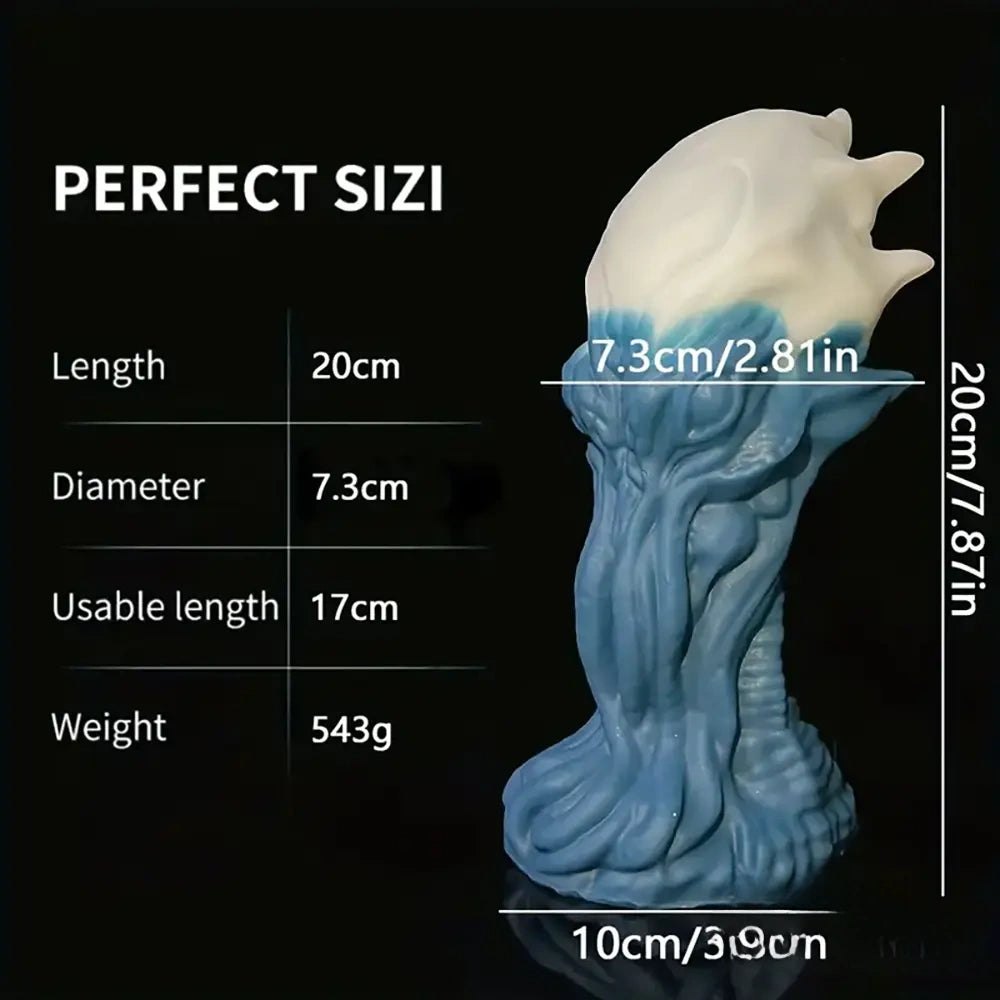 Blue white tentacle fantasy dildo, photo 9