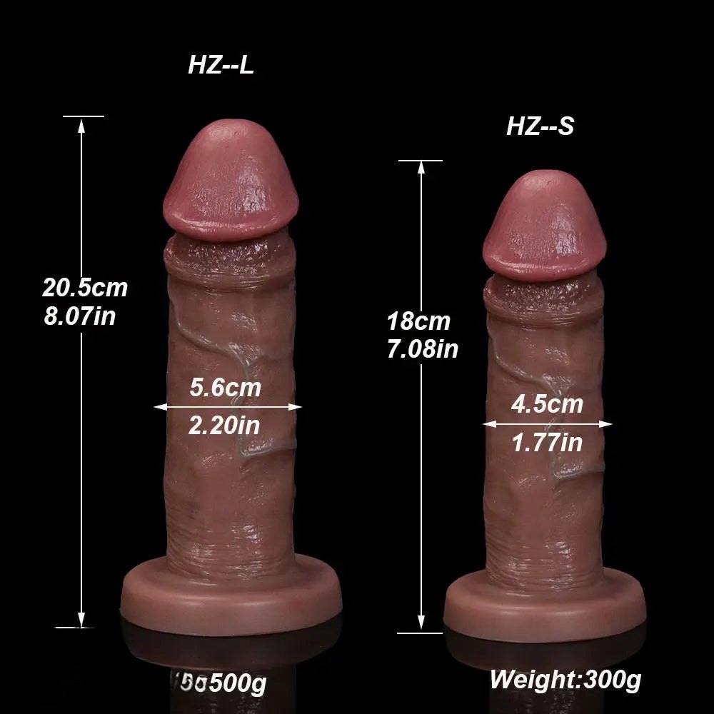 Brown blue vein suction cup dildo, photo 3