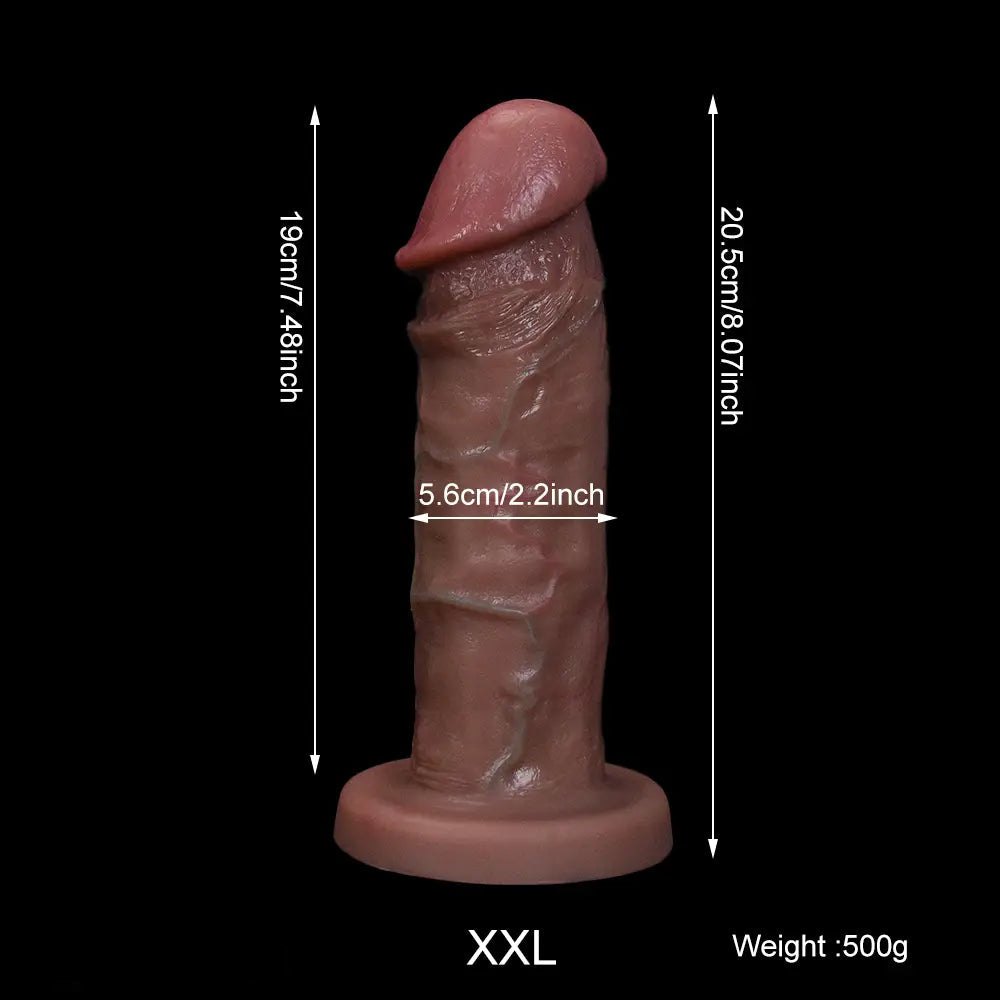 Brown blue vein suction cup dildo, photo 4